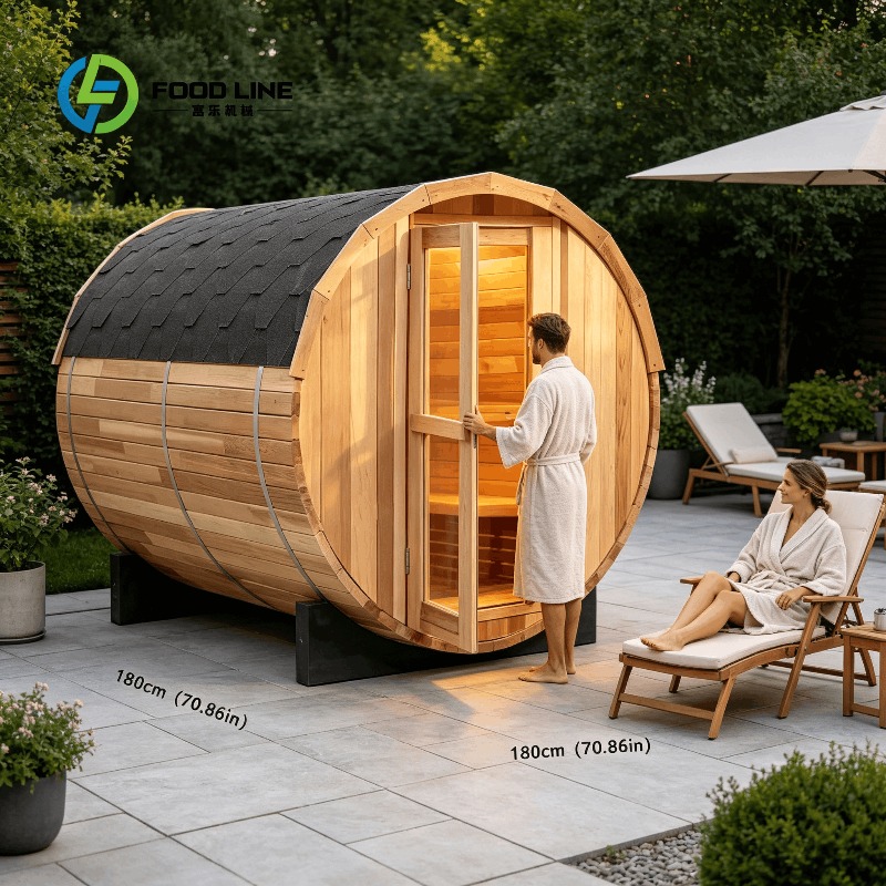 Spa Wellness Design - 맞춤형 야외 건식 사우나룸 (유리문 및