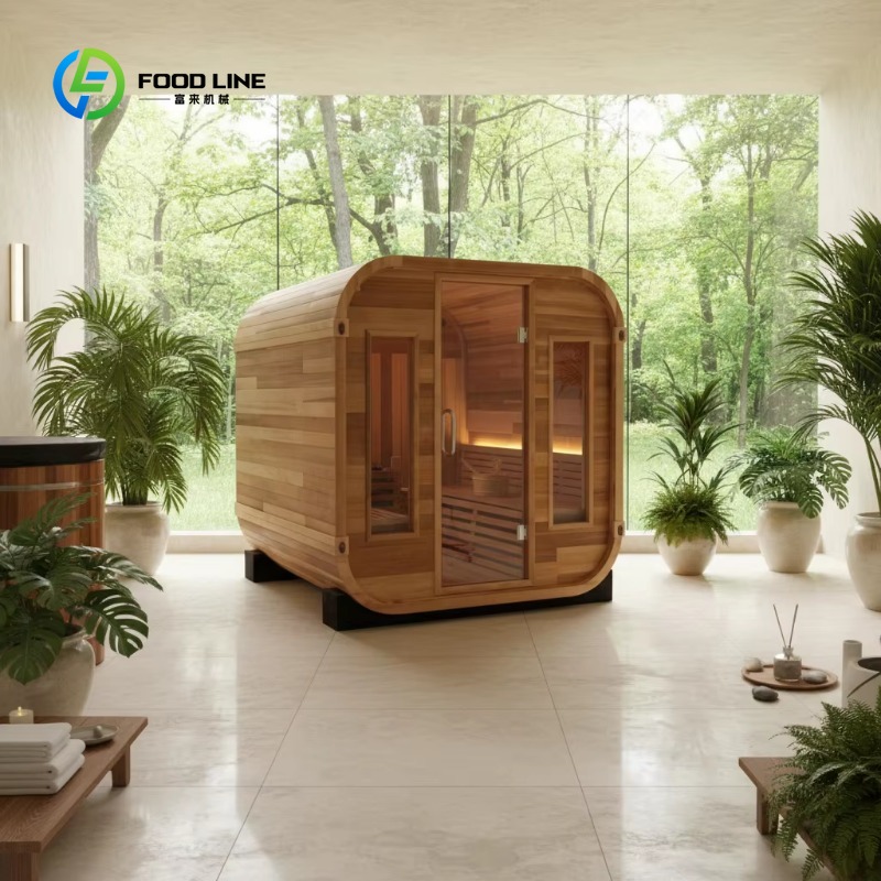 Spa Wellness Design - 맞춤형 고급 야외 사우나룸, 원목 열