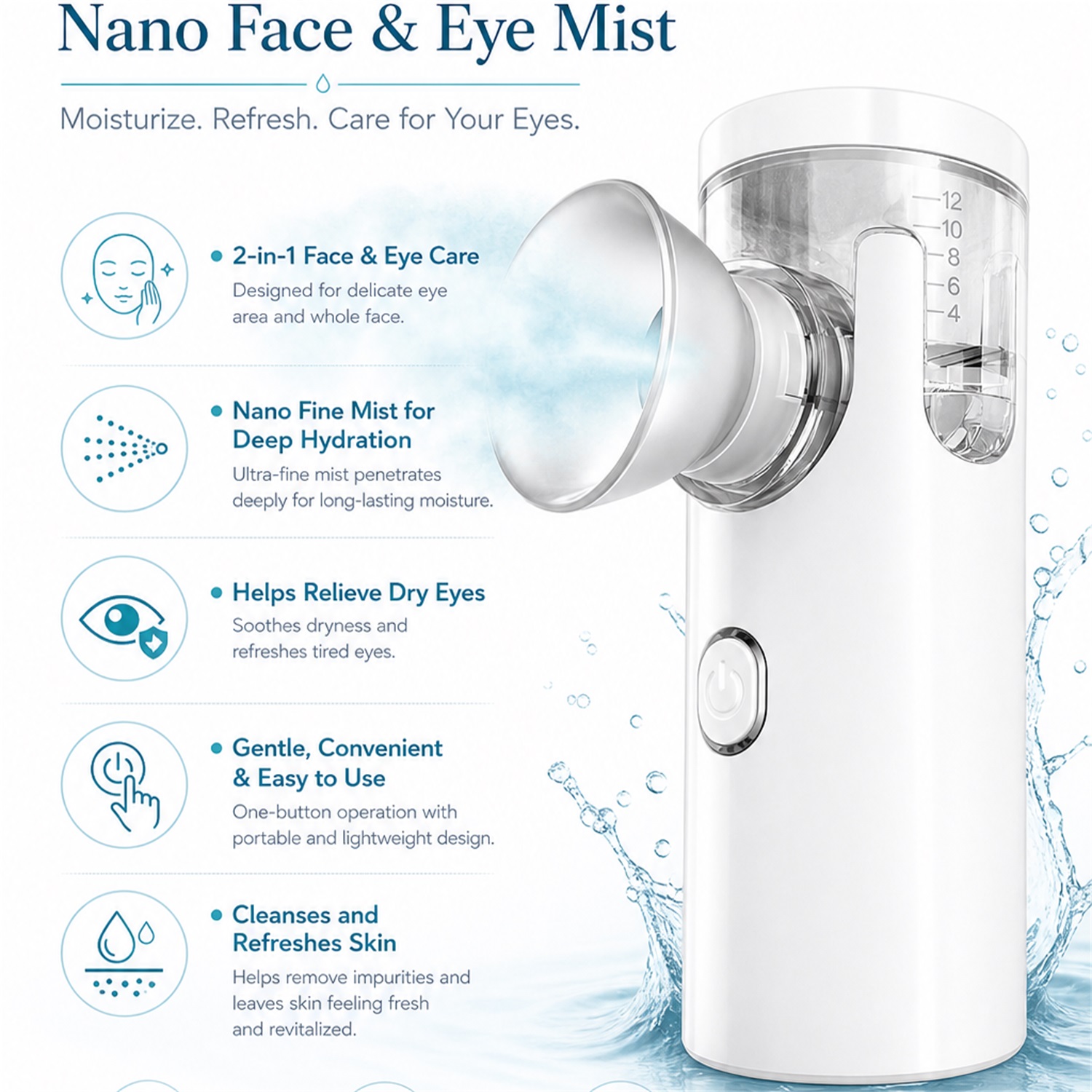 아이 나노 스프레이어 전기 아이 스팀 온찜질 눈 보습기 - Facial Steamer Nano 리뷰 및 가격
