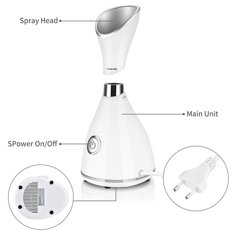 휴대용 나노 이온 핫 미스트 페이셜 스티머 전문 수분  - Facial Steamer Nano 리뷰 및 가격