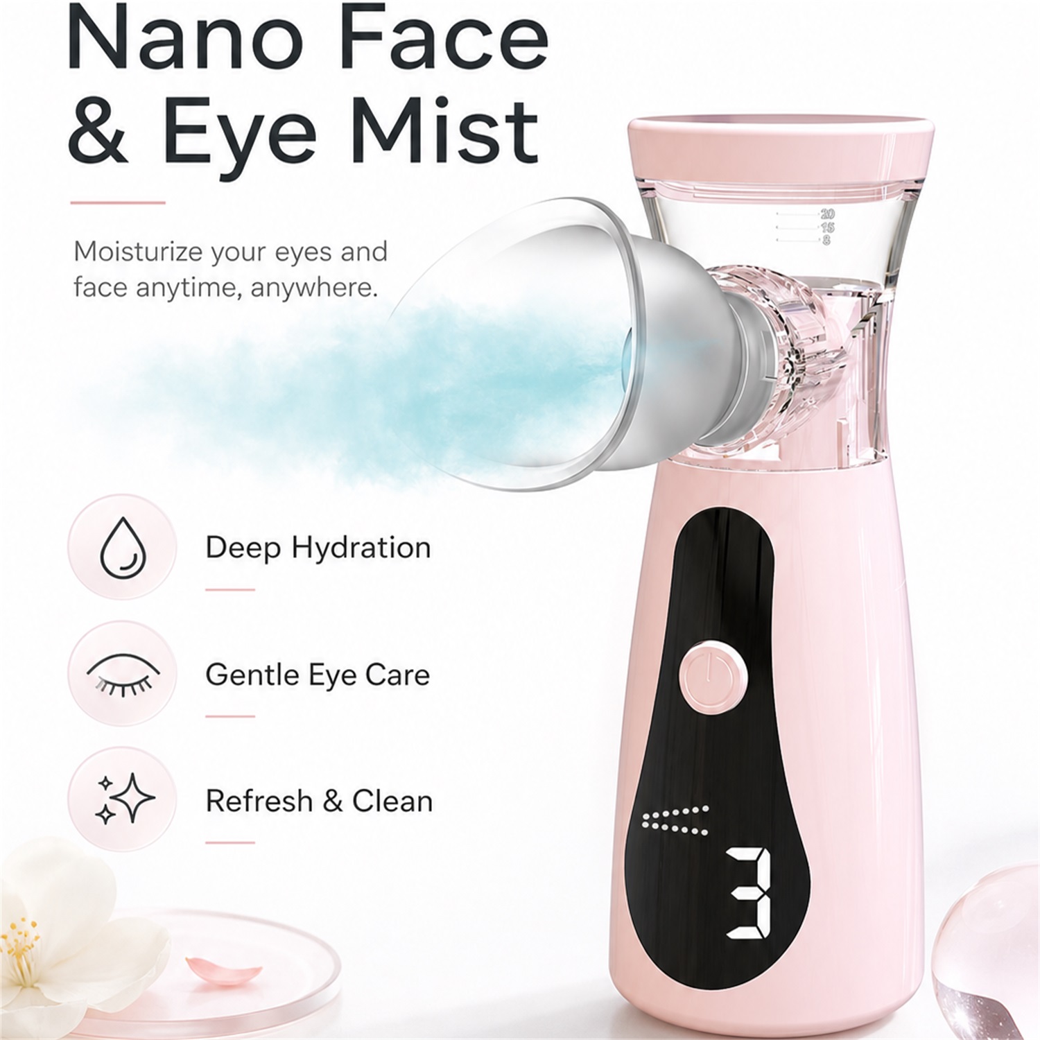 나노 콜드 스프레이 페이셜 스티머 - 미니 휴대용 수분 - Facial Steamer Nano 리뷰 및 가격