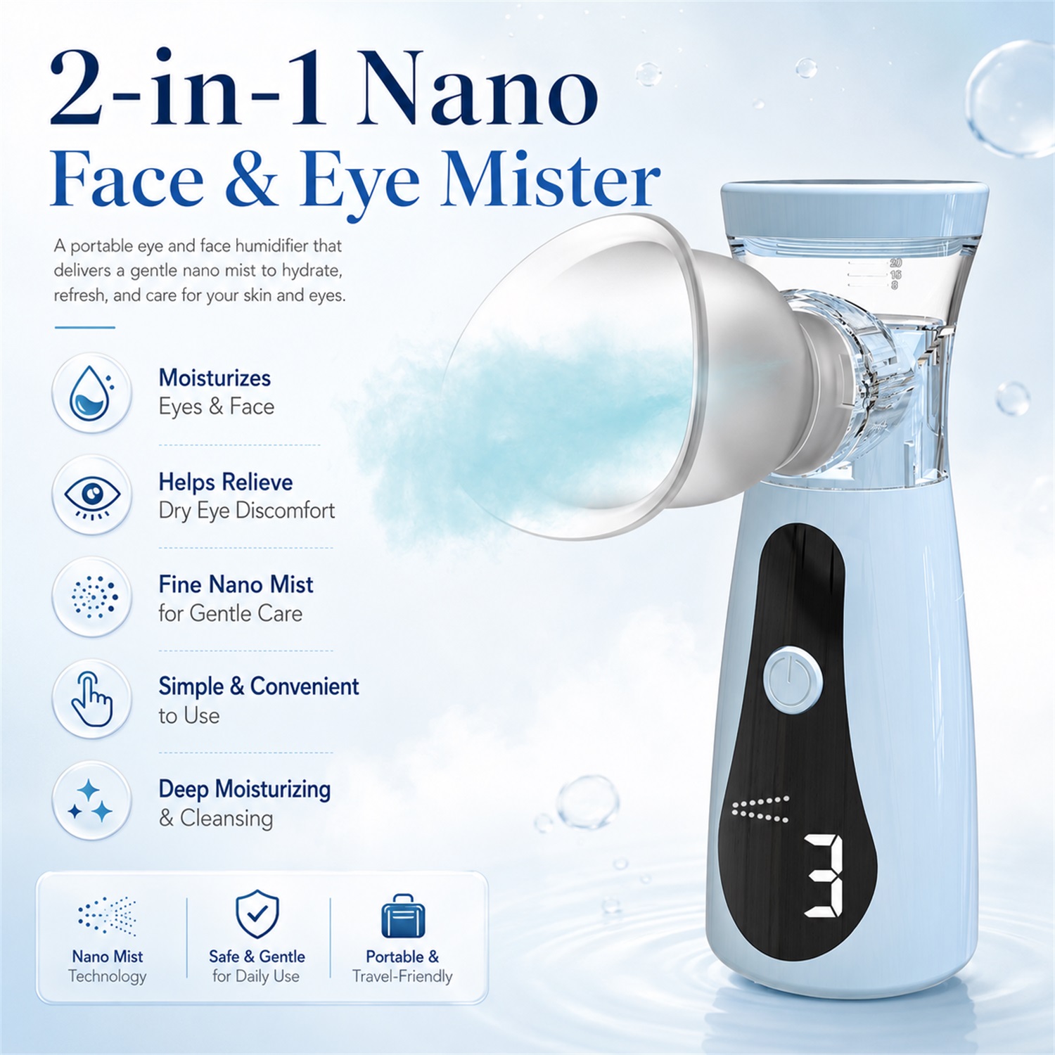 나노 콜드 스프레이 페이셜 스티머 - 미니 휴대용 수분 - Facial Steamer Nano 리뷰 및 가격