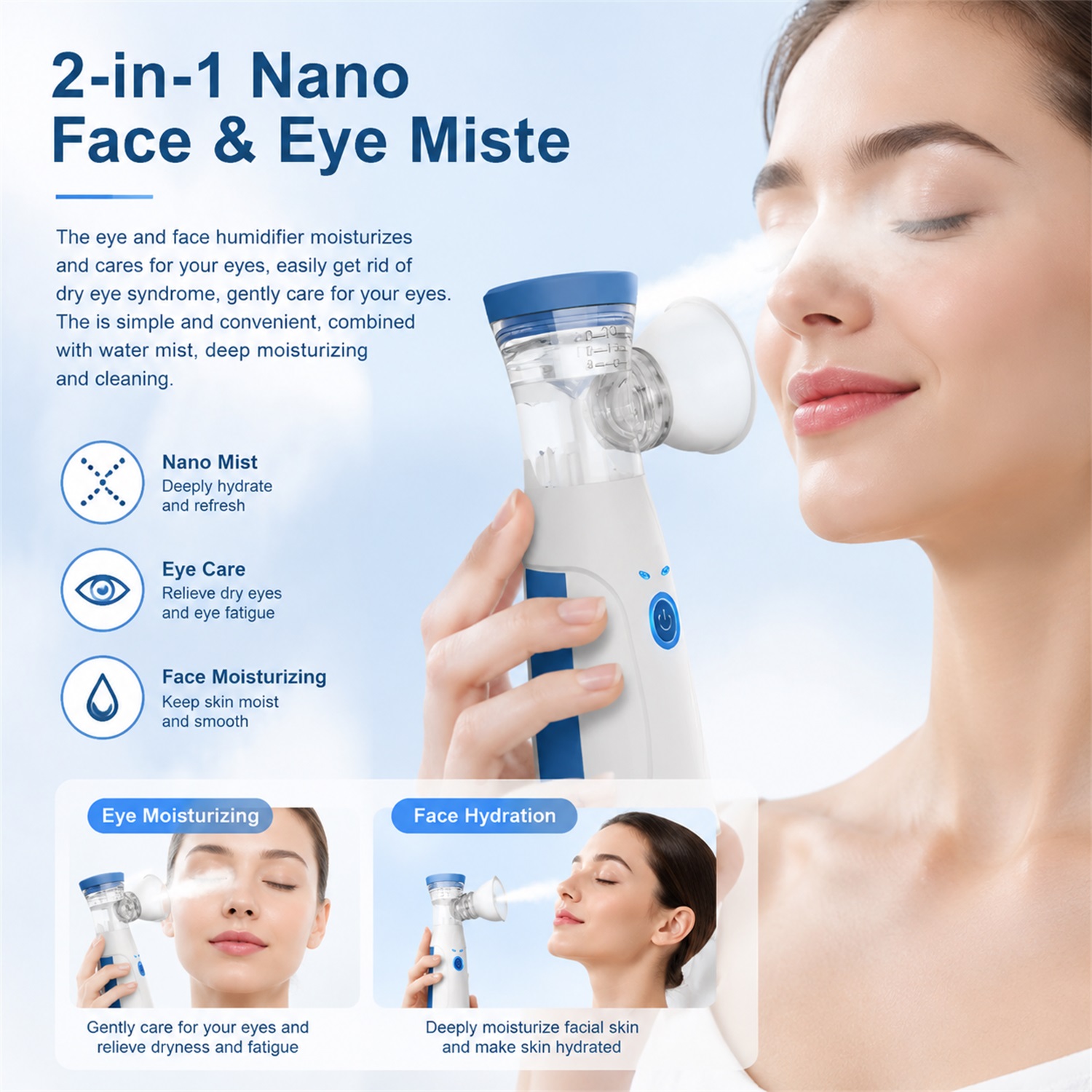 휴대용 페이셜 나노 미스터 휴대용 수분 공급 가습기,  - Facial Steamer Nano 리뷰 및 가격