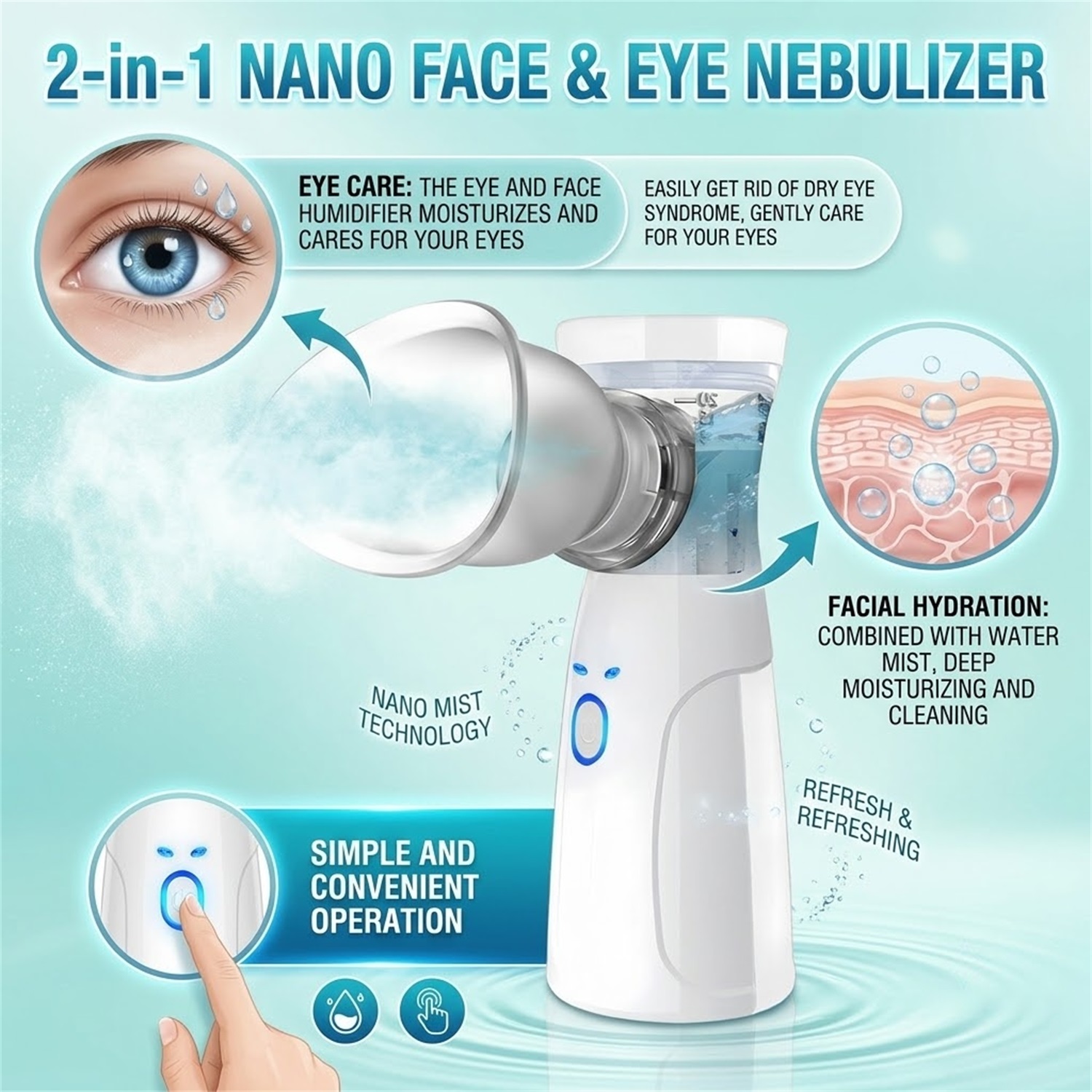 휴대용 페이셜 나노 미스터 휴대용 수분 공급 가습기,  - Facial Steamer Nano 리뷰 및 가격
